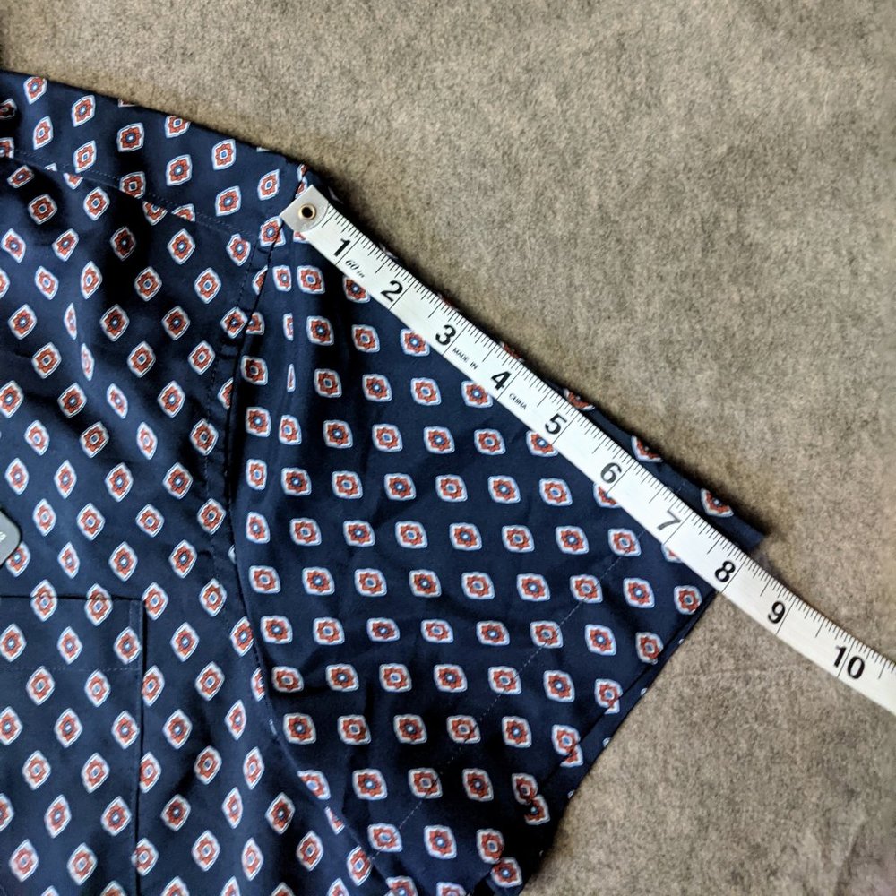 Perry Ellis Travel Luxe Men's Navy Blue Button Down Shirt Total Stretch NWT - Picture 6 of 8